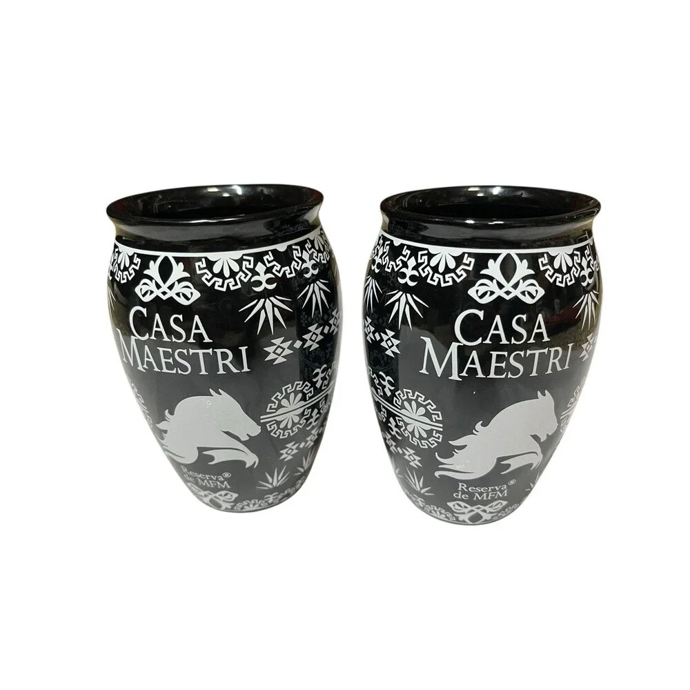 2 Casa Maestri Day of the Dead Shot Glasses Disney Treasure Plaza de Coco Rare!